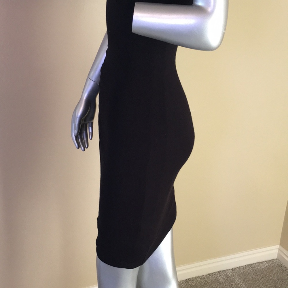 One Shoulder Ruched / Shirred Ruffle Dress - Picture 7 of 13